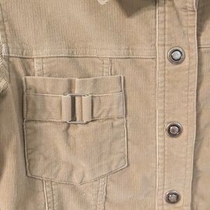 Y2K Me Jane Tan Corduroy Cargo / Utility Jacket, Small